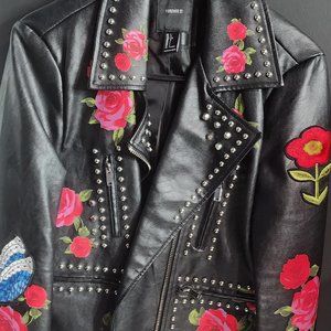 Black forever 21 leather jacket